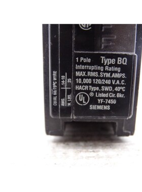SIEMENS BQ1B020 CIRCUIT BREAKER