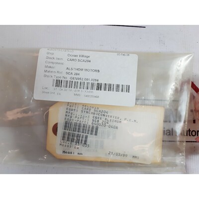 Cgee alsthom sca204 pcb card 50.723204a