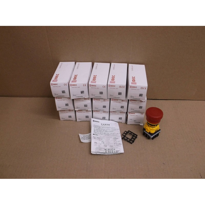 XW1E-422Q4M-R IDEC Neue Not-Aus-Taste 22mm 2-NO & NC Beleu