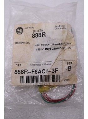 Allen-Bradley 888R-F6AC1-3F 接收交流微型(双键)库存 H1454A