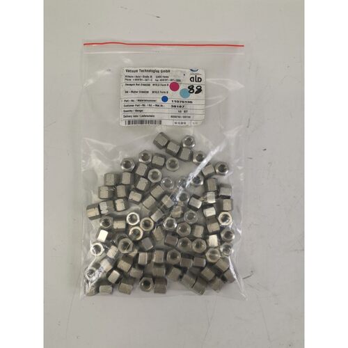 Sechskantmuttern M16 Form B DIN 6330 Edelstahl A2 88 Stück