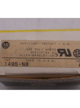 全新 开箱 Allen Bradley 1495-N8 辅助接触系列/A AB 库存 K-337