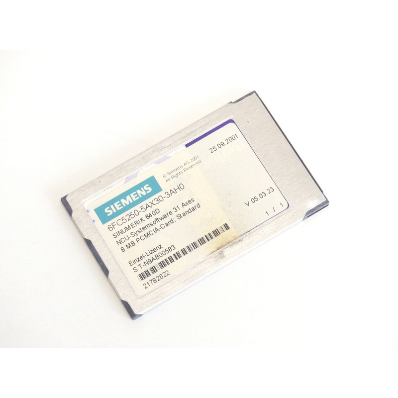 Siemens 6FC5250-5AX30-3AH0 NCU-Systemsoftware 31 Axes SN:T-N