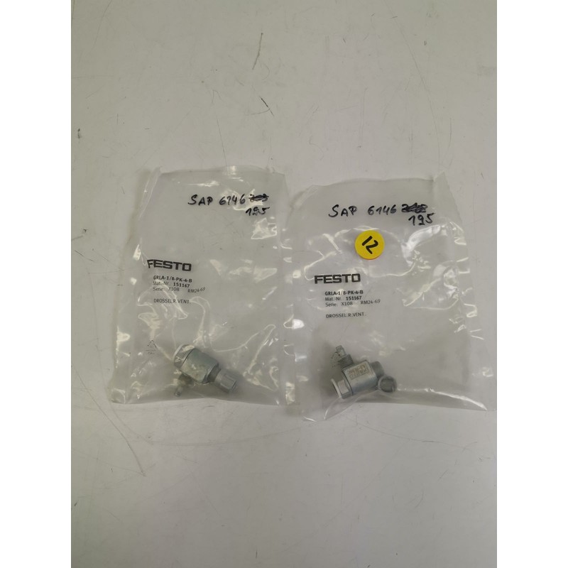 FESTO GRLA-1/8-PK-4-B 2 Stck. Drossel-Rückschlagventil