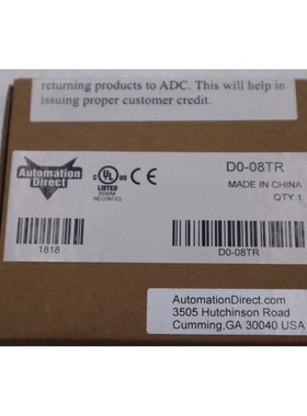NEW Automation Direct D0-08TR DirectLOGIC Relay Output Modul