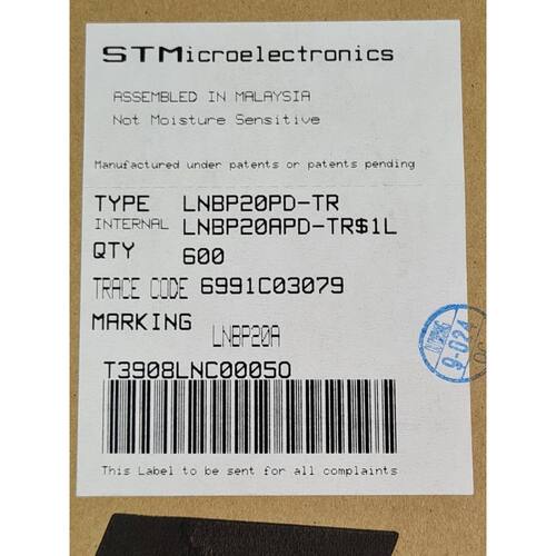 600 件 STM 微电子 LNBP20PD-TR 线性电压调节器 Ups 出品