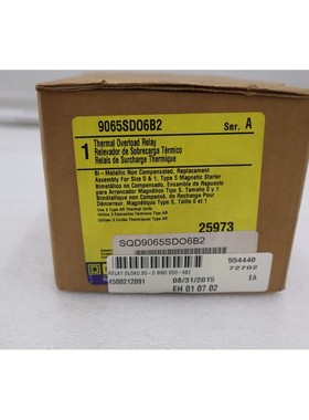 SQUARE D 9065SD06B2 热盖继电器 T216128 全新设备库存 G320A