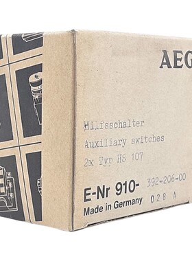 AEG HS107 ID 910-392-206-00 HILFSSCHALTER