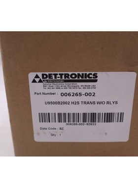 全新 开箱 DETTRONICS 006265-002 U9500B2002 气体探测器库存 46