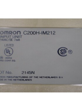 C200H-IM212/ C200HIM212 输入单元 24 V 直流/交流 16 点