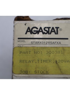 Agastat STARX012XSAFXA 定时继电器 6-180 秒 120VAC/DC 8 针库