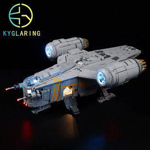 KY可匀乐高75331剃刀冠号UCS星战积木防尘盒罩展示盒LED灯光灯饰