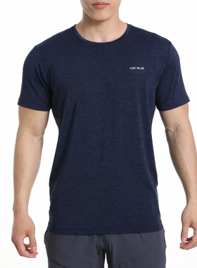 CARAVA喀尔沃男款户外春夏轻薄弹力短袖圆领速干T恤821701