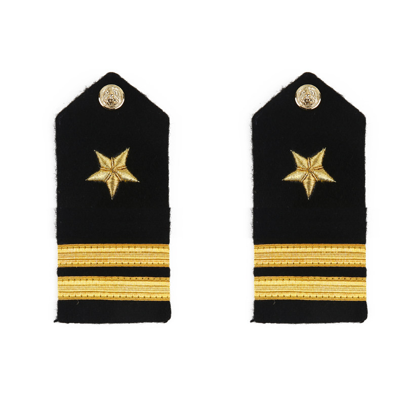 美国上尉肩章白礼服白甲章军迷徽章USNAVY船长舰长肩章金属丝
