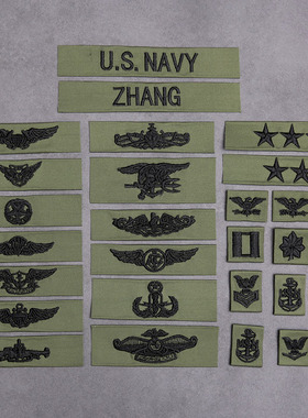 USN刺绣资格章技能章资质章M65胸章姓名条四色BDU徽章肩章DCU