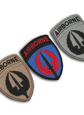 US陆君160航空司令部UCP迷彩服臂章天蝎W2刺绣徽章魔术贴CP肩章