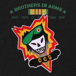 越战MACV-SOG胸章CCS军迷刺绣绿贝雷帽徽TCU配章M65臂章OG107徽章
