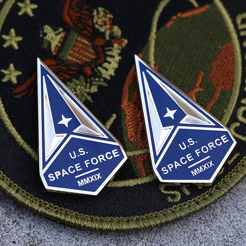 us space force mmxix米国太空军领花军迷金属徽章帽徽胸章资格章