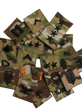 CP迷彩臂章MC胸章天蝎W2迷彩刺绣魔术贴OCP徽章上校上尉少校上士