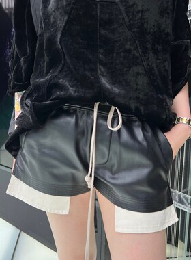 【CMOD】现货超柔高档仿小羊皮设计感露口袋低腰短裤舒适