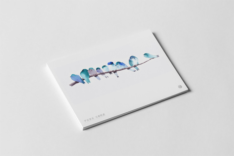 kp985古风简约文艺北欧日式鸟节日贺卡邀请函小装饰卡片明信片,节庆用品/礼品,贺卡/卡片,淘宝优惠券,粉丝福利购,淘宝优惠卷