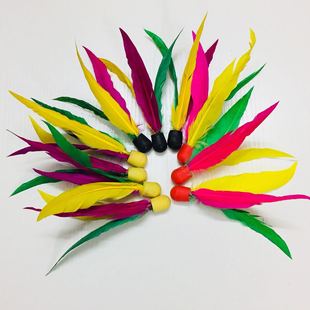 彩色三毛球 高弹板羽 正品 耐打不掉毛板球拍羽毛乒羽球 10个装