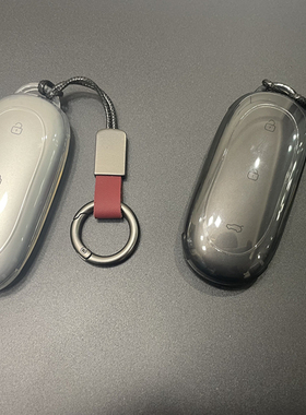 适用理想L9钥匙壳L7L8L6MEGA钥匙套真皮钥匙扣钥匙链TPU钥匙套