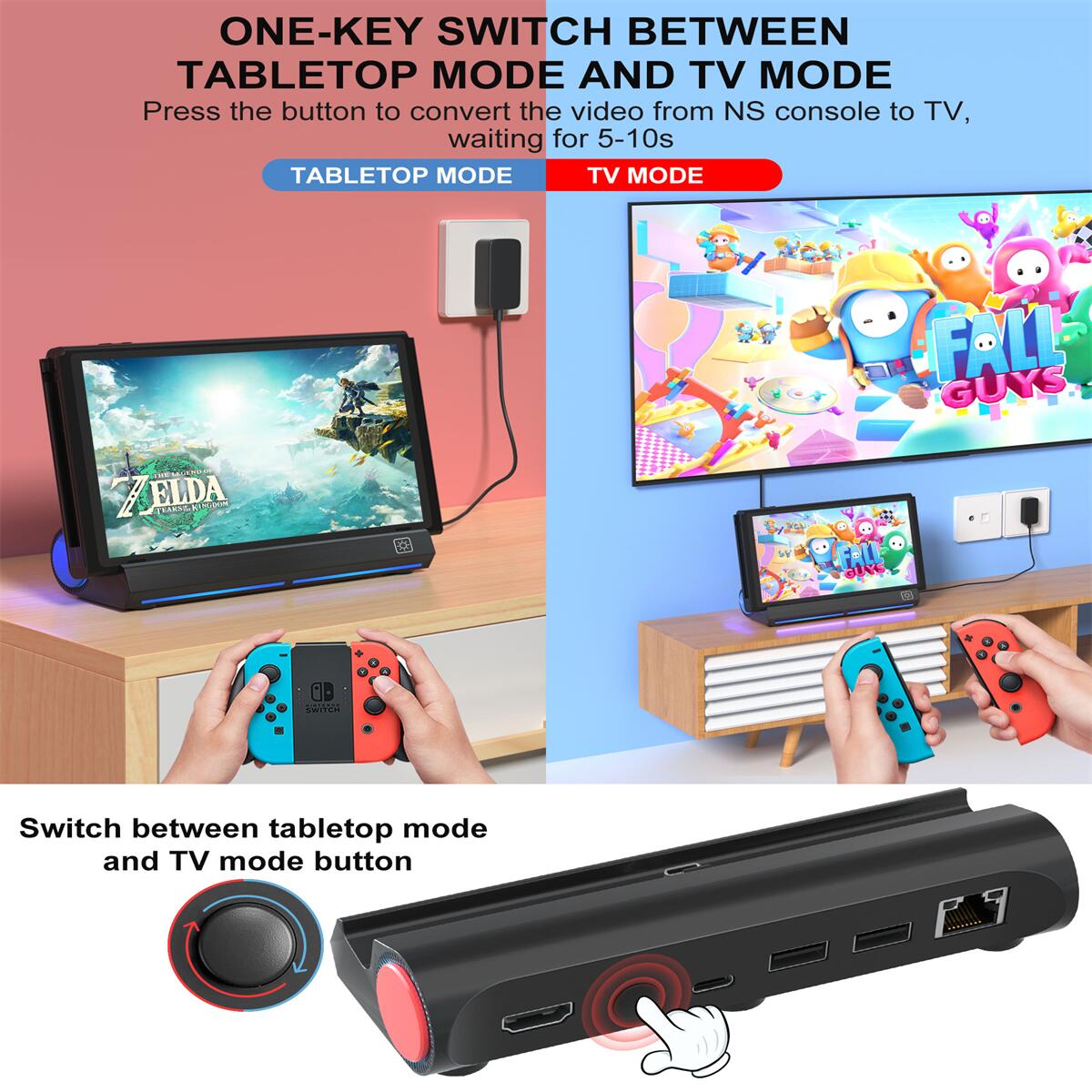switch2底座游戏机4K高清投屏