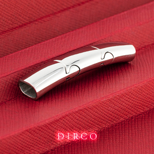 钛钢三节扁磁扣简约手链项坠编织皮绳多股diy可调节自吸穿搭配件