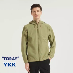 JORDON桥登防风防晒软壳衣弹力连帽徒步夹克男士3037C