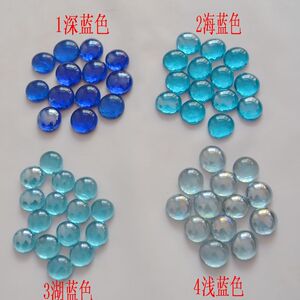 包邮地中海玻璃珠扁珠水晶石玻璃石鱼池鱼缸水族箱石头秒杀