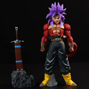 七龙珠 GK 超四形态 特兰克斯 魔改 重涂 手办 模型摆件