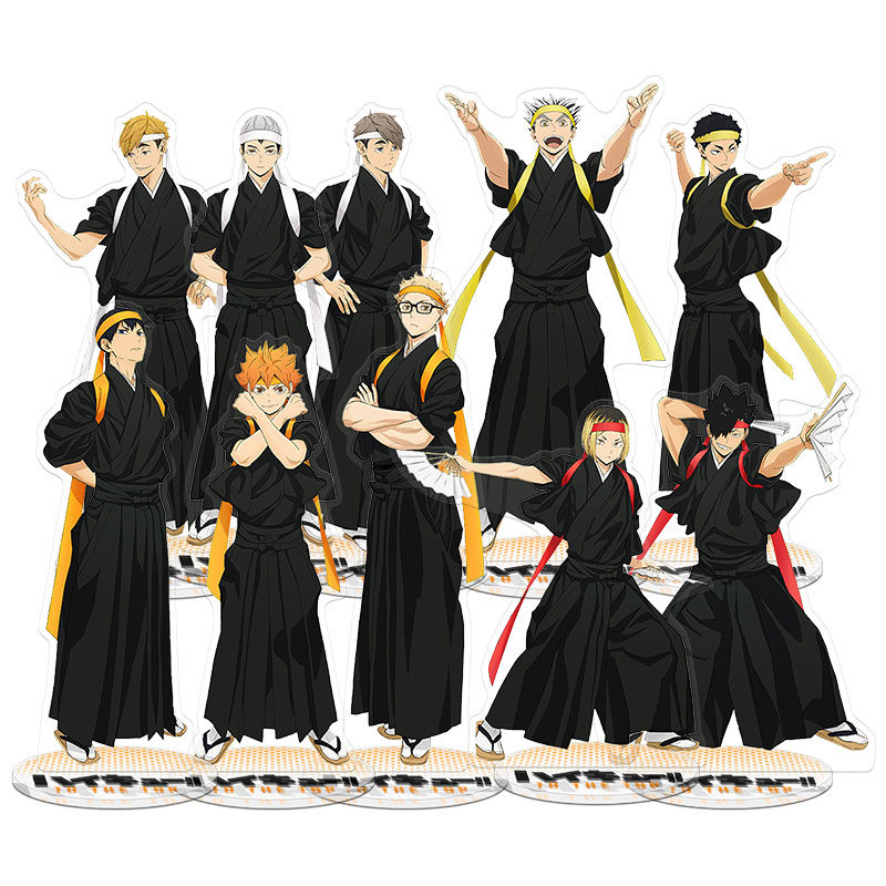 包邮动漫  排球少年 日向翔阳影山飞雄  和装 亚克力人形立牌21cm