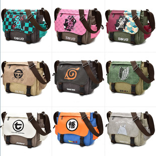 之刃航海王进击龙珠龙猫火影帆布挎包单肩包KBP-4