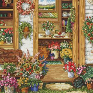 梦公园DMC十字绣套件 花海花房 挂画空白布 无印画