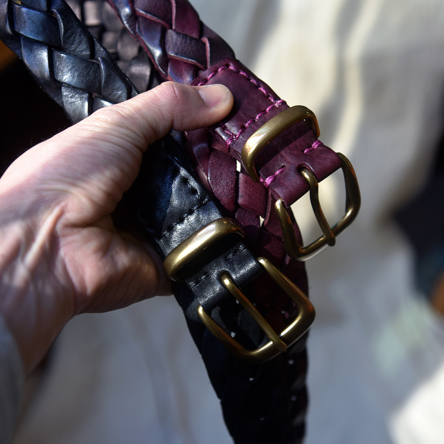 新 yucoogu®水染头层牛皮编织腰带 青铜针扣 时髦男女中古小皮带,服饰配件/皮带/帽子/围巾,腰带/皮带/腰链,淘宝优惠券,粉丝福利购,淘宝优惠卷