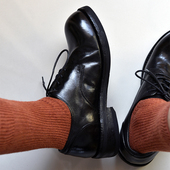 范升级缝制 手工中古皮鞋 昱谷®vibe原宿青春大头Derby 水洗牛皮