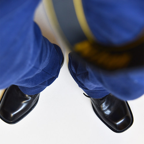 摩登方头先锋水洗马皮中古小皮鞋