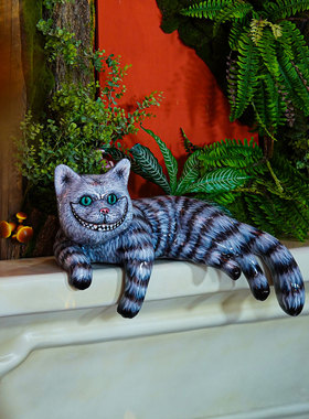 【本尼家】创意玻璃钢彩绘猫咪摆件雕塑卡通动物装饰摆件MM2