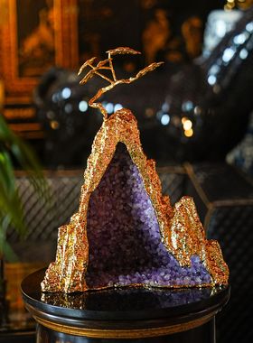 【本尼家】HY44现代轻奢装饰“金山”家居客厅桌面饰品玄关摆件