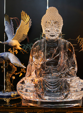 【本尼家】铂晶透明创意佛祖艺术品摆设装饰家居客厅桌面玄关摆件