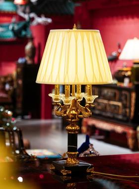 【本尼家】T01法式铜飞鸟装饰客厅复古台灯欧式客厅卧室床头摆件