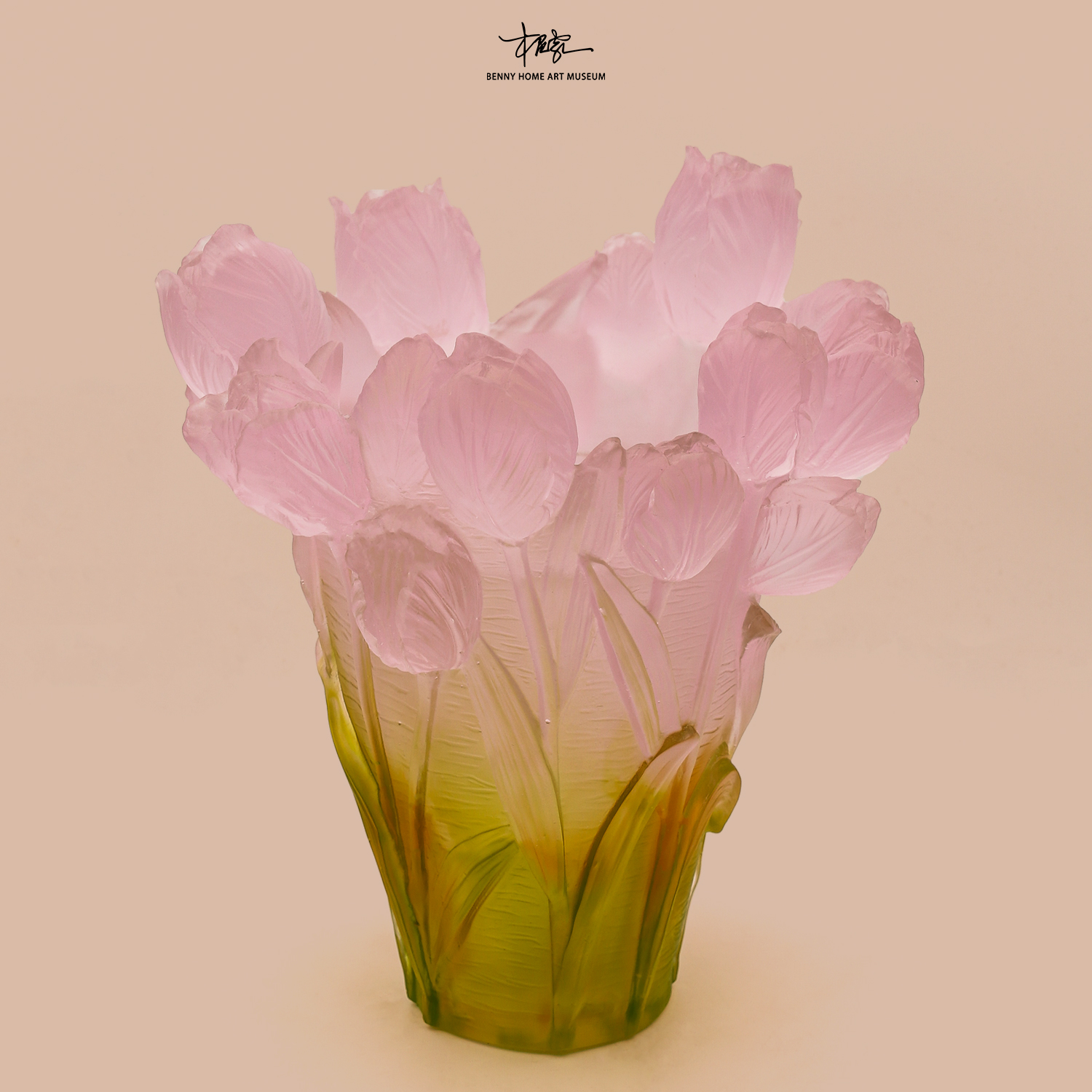 【本尼家】LL5非遗好物琉璃郁金香花瓶客厅插花茶几装饰玄关摆件