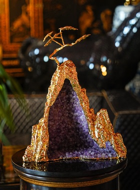 【本尼家】HY44现代轻奢装饰“金山”家居客厅桌面饰品玄关摆件