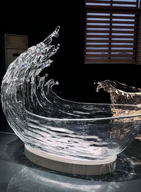 【本尼家】TY106现代轻奢铂晶海浪浴缸高级感家用泡澡沐浴盆