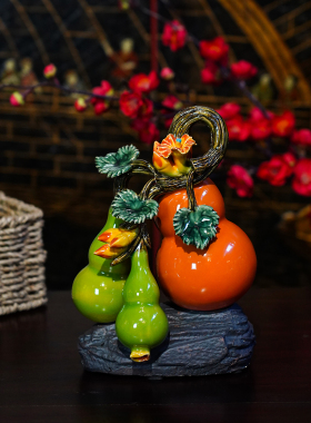 【本尼家】AM90非遗手工石湾陶瓷葫芦客厅摆设创意玄关摆件