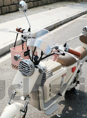 u1e小牛uqi复古改装配件大全定制坐垫牌照框边撑挡风脚踏篮筐护杠