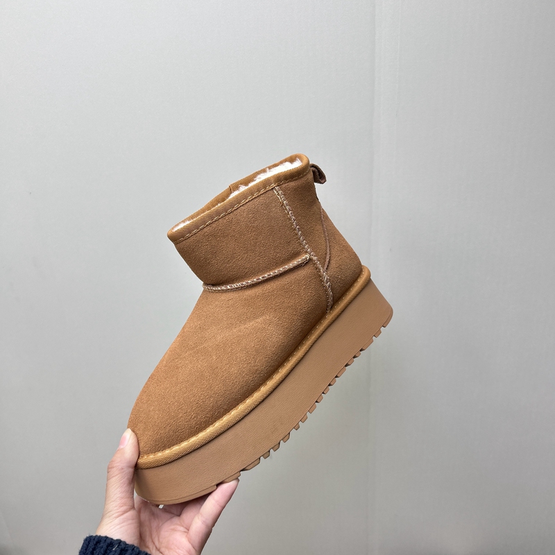 2025断码真皮秋冬新款女鞋短靴工厂时尚牛皮拉链绒里女靴子3738