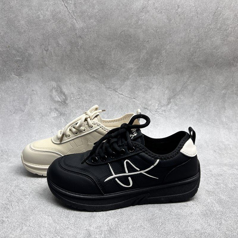 2026春季新款女鞋超纤厚底休闲深口系带舒适百搭软底透气女单鞋,女鞋,深口单鞋,淘宝优惠券,粉丝福利购,淘宝优惠卷