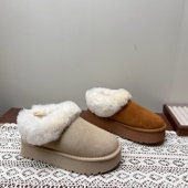 真皮女鞋 工厂2025处理冬款 断码 雪地靴牛皮厚底套脚羊毛舒适女短靴